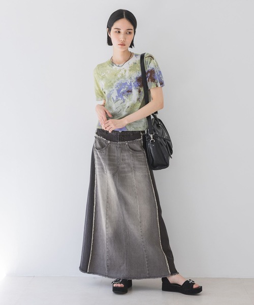 JEANASIS(ジーナシス)の「リメイクデニムロングスカート/453244(デニムスカート・レディース・ブラック/ブルー・SMALL/MEDIUM)」の15枚目の写真