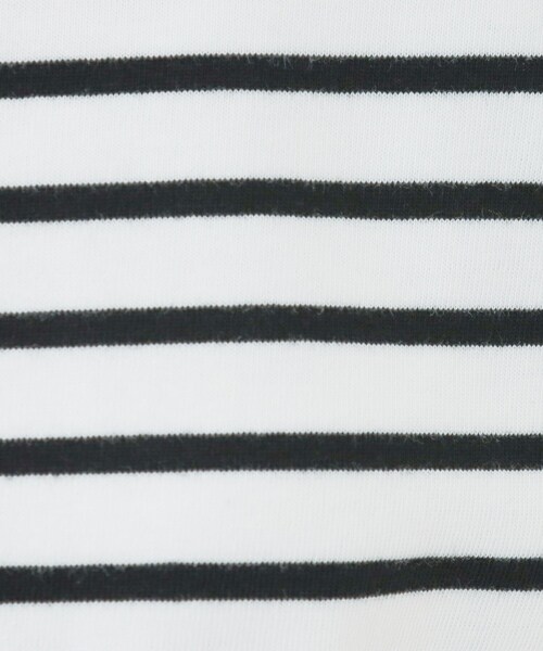 SHOO・LA・RUE（シューラルー）の「【洗える/S-LL/綿100％】5分袖ボートネックトップス（Tシャツ/カットソー・レディース・ブラック系2/グリーン系3/ネイビー系2/ホワイト・01/02/03/04）」の12枚目の写真