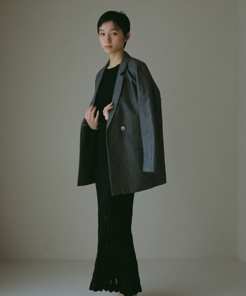 CASA FLINE（カーサフライン）の「透かし編みリブレースニットドレス（ワンピース・レディース・ベージュ/ブラック/ラベンダー・FREE）」の14枚目の写真