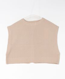 アクリルバルキー鹿の子編みショートトップス