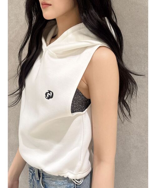 GYDA(ジェイダ)の「GLITTER Booster ブラトップ(ブラジャー・レディース・ブラック/オフホワイト・FREE)」の5枚目の写真