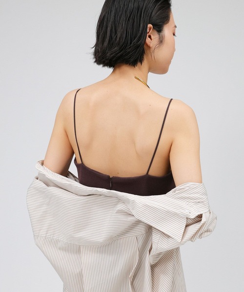 BABYLONE(バビロン)の「カップ付きテレコキャミワンピース(ワンピース・レディース・ブラウン/ブラック・フリー)」の7枚目の写真