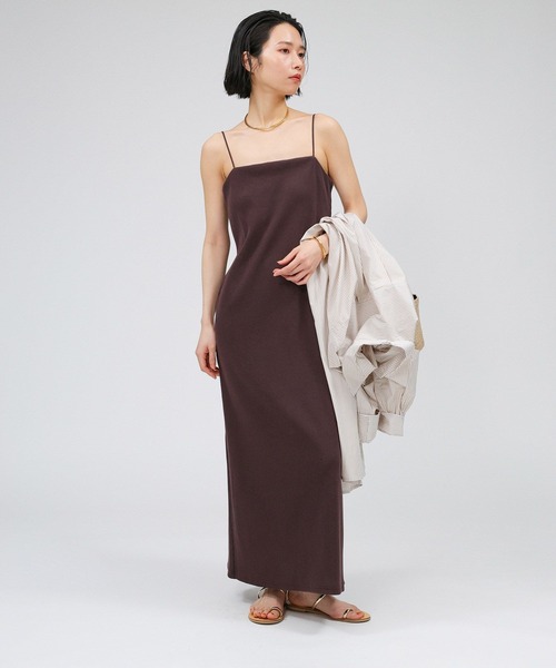 BABYLONE(バビロン)の「カップ付きテレコキャミワンピース(ワンピース・レディース・ブラウン/ブラック・フリー)」の8枚目の写真