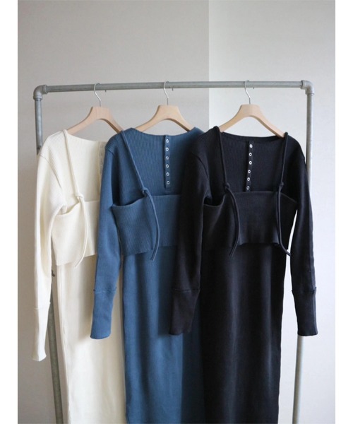 TRUNC（トランクエイティーエイト）の「Multiway Bustier Set Dress（ワンピース・レディース・アイボリー/ブラック/ブルー・FREE）」の6枚目の写真