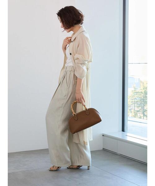 Te chichi(テチチ)の「シャイニー2タックパンツ(その他パンツ・レディース・チャコールグレー/ベージュ/シルバーグレー・F)」の3枚目の写真