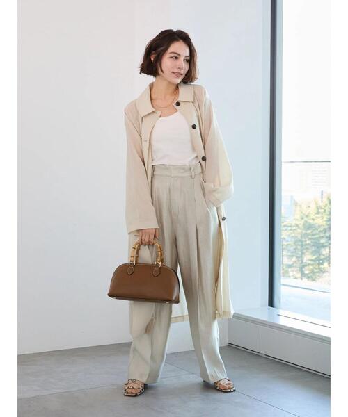 Te chichi(テチチ)の「シャイニー2タックパンツ(その他パンツ・レディース・チャコールグレー/ベージュ/シルバーグレー・F)」の6枚目の写真