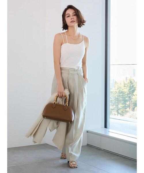 Te chichi(テチチ)の「シャイニー2タックパンツ(その他パンツ・レディース・チャコールグレー/ベージュ/シルバーグレー・F)」の8枚目の写真