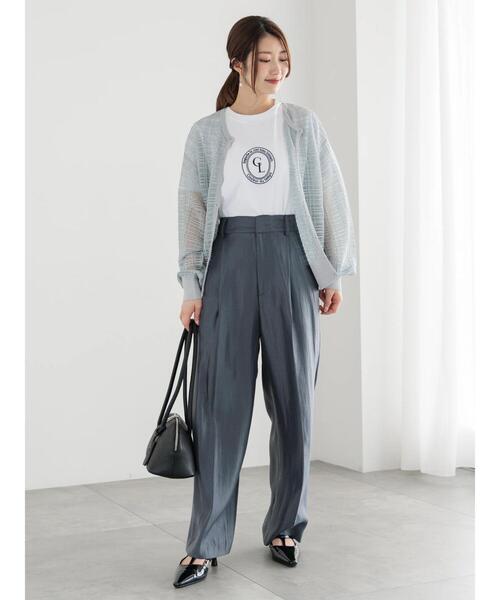 Te chichi(テチチ)の「シャイニー2タックパンツ(その他パンツ・レディース・チャコールグレー/ベージュ/シルバーグレー・F)」の14枚目の写真