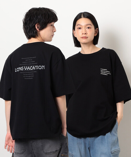 Purple&Yellow（パープルアンドイエロー）の「メッセージプリント半袖Ｔシャツ（Tシャツ/カットソー・メンズ・ブラック/ライトグレー/グレイッシュベージュ/チャコール・SMALL/MEDIUM/LARGE）」の2枚目の写真
