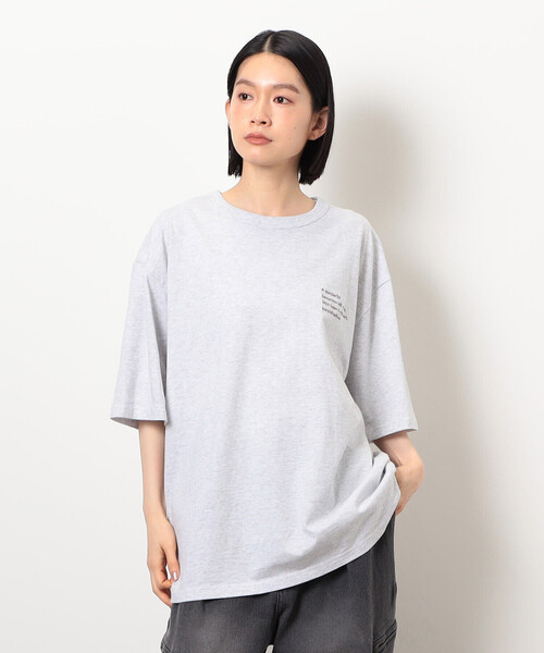Purple&Yellow（パープルアンドイエロー）の「メッセージプリント半袖Ｔシャツ（Tシャツ/カットソー・メンズ・ブラック/ライトグレー/グレイッシュベージュ/チャコール・SMALL/MEDIUM/LARGE）」の13枚目の写真