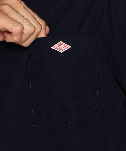 DANTON（ダントン）の「MEN'S COTTON POPLIN WORK SHIRT（シャツ/ブラウス・メンズ・ホワイト/グレイッシュベージュ/ネイビー/サックスブルー・44/38/40/42）」の14枚目の写真