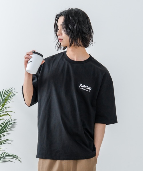THRASHER（スラッシャー）の「【THRASHER/スラッシャー】ワンポイント 刺繍Tシャツ（Tシャツ/カットソー・メンズ・ホワイト/ブラック/グリーン・MEDIUM/LARGE）」の14枚目の写真
