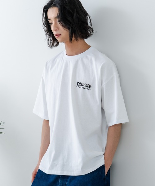 THRASHER（スラッシャー）の「【THRASHER/スラッシャー】ワンポイント 刺繍Tシャツ（Tシャツ/カットソー・メンズ・ホワイト/ブラック/グリーン・MEDIUM/LARGE）」の10枚目の写真