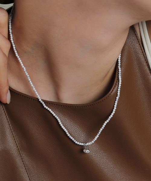 voov（ブーブ）の「ビーズ ショート ネックレス（ネックレス・レディース・ブルー系その他/ブラック/ホワイト/ピンク・フリー）」の7枚目の写真