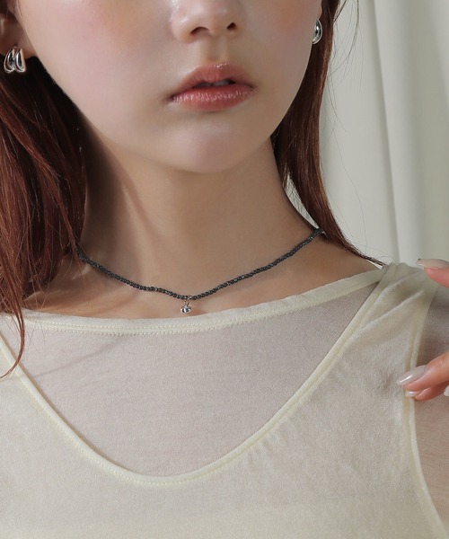 voov（ブーブ）の「ビーズ ショート ネックレス（ネックレス・レディース・ブルー系その他/ブラック/ホワイト/ピンク・フリー）」の8枚目の写真