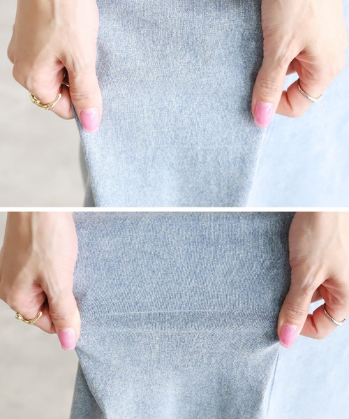 reca（レカ）の「ストレッチデニムスカート（デニムスカート・レディース・ブラック/ブルー・M/L）」の6枚目の写真