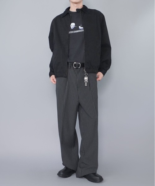 SPINNS（スピンズ）の「ピンストライプワイドスラックスパンツ/センタープレス/モードストリートに最適◎（その他パンツ・メンズ・ブラック/ネイビー/ブラウン・L/M）」の22枚目の写真