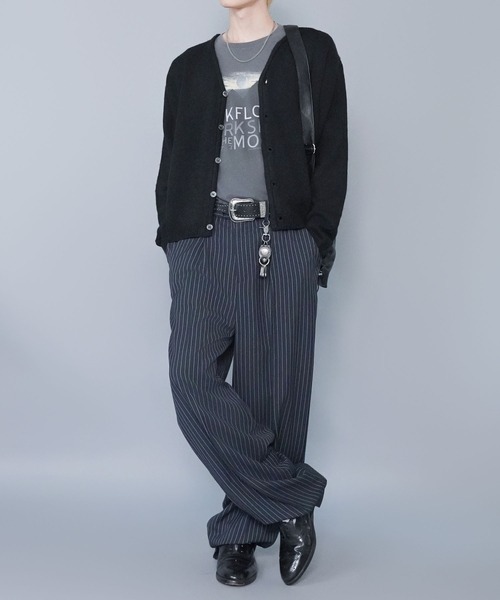 SPINNS（スピンズ）の「ピンストライプワイドスラックスパンツ/センタープレス/モードストリートに最適◎（その他パンツ・メンズ・ブラック/ネイビー/ブラウン・L/M）」の13枚目の写真