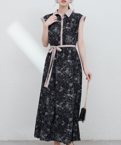 natural couture(ナチュラルクチュール)の「サイドプリーツ配色デザインワンピース(ワンピース・レディース・ホワイト系その他/ピンクベージュ/ブルー/チャコールグレー/ブラック系その他・FREE)」の13枚目の写真