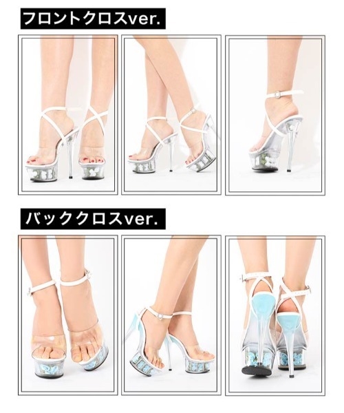 DAZZY（デイジー）の「【通算160万足突破】当店限定！大ヒット薔薇サンダル！[オリジナル][15cmヒール]2段ローズインソール美脚15cmピンヒールグラデーション薔薇サンダル（サンダル・レディース・ホワイト/ブルー/イエロー/ピンク/レッド/ブラック/ブラック×ピンク/コーラルピンク・25.0cm/23.0cm/24.0cm/23.5cm/24.5cm）」の15枚目の写真