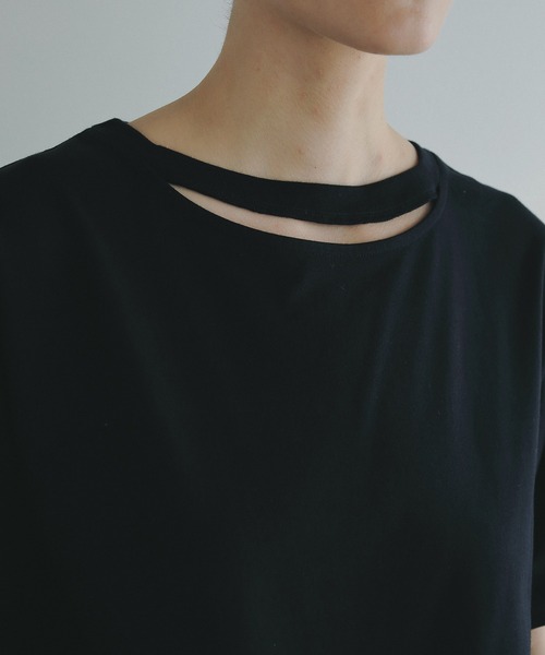 MANOF(マノフ)の「SLIT NECK CUT TOPS(Tシャツ/カットソー・レディース・ホワイト/オレンジ/ブラック・FREE)」の19枚目の写真