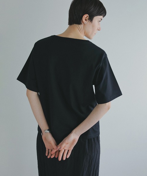 トップス MANOF SLIT NECK CUT TOPS MANOF - スリットネックトップス - SLIT NECK CUT TOPS - ORANGE
