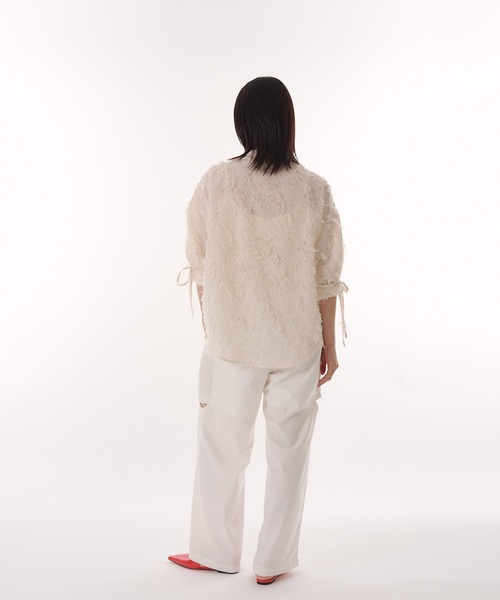 ブラウス シャツ jacquard sheer blouse / ジャガードシアーブラウス レディース jacquard sheer blouse / ジャガードシアーブラウス（シャツ