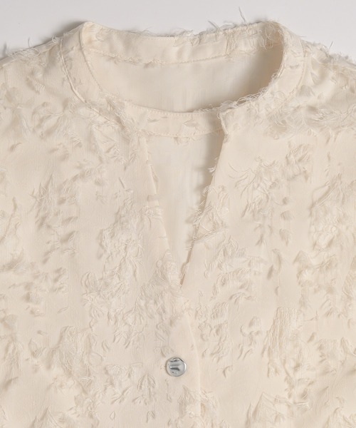 ブラウス シャツ jacquard sheer blouse / ジャガードシアーブラウス レディース jacquard sheer blouse / ジャガードシアーブラウス（シャツ
