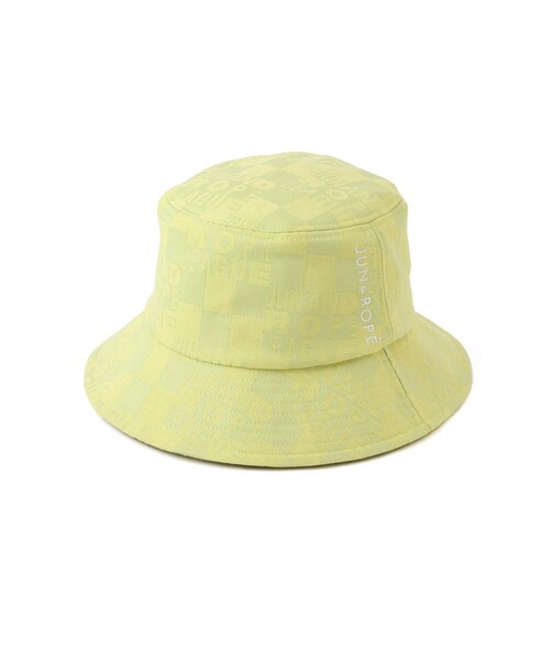 JUN&ROPE'(ジュンアンドロペ)の「チェッカーボードジャガードバケットハット(ハット・レディース・イエロー/サックスブルー/ブラック・FREE)」の2枚目の写真