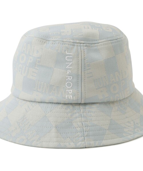 JUN&ROPE'(ジュンアンドロペ)の「チェッカーボードジャガードバケットハット(ハット・レディース・イエロー/サックスブルー/ブラック・FREE)」の6枚目の写真