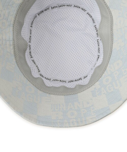 JUN&ROPE'(ジュンアンドロペ)の「チェッカーボードジャガードバケットハット(ハット・レディース・イエロー/サックスブルー/ブラック・FREE)」の7枚目の写真