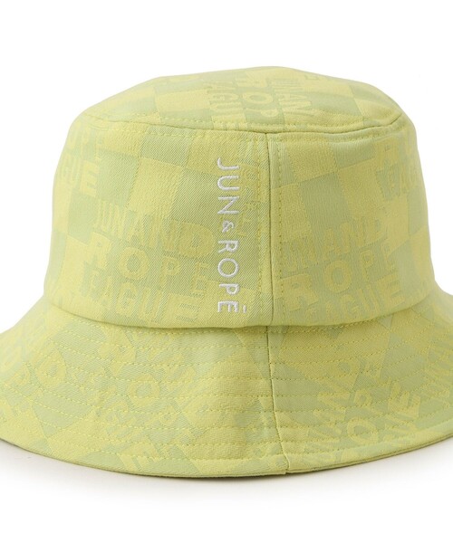 JUN&ROPE'(ジュンアンドロペ)の「チェッカーボードジャガードバケットハット(ハット・レディース・イエロー/サックスブルー/ブラック・FREE)」の8枚目の写真