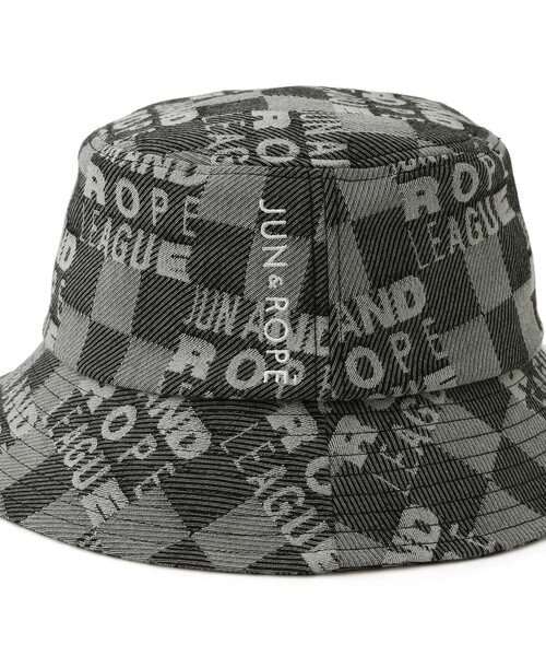 JUN&ROPE'(ジュンアンドロペ)の「チェッカーボードジャガードバケットハット(ハット・レディース・イエロー/サックスブルー/ブラック・FREE)」の21枚目の写真