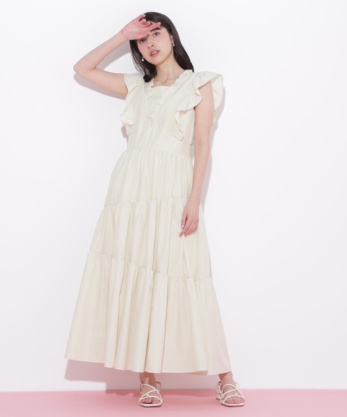 JILL by JILL STUART（ジルバイジルスチュアート）の「◇ティアードワンピース（ワンピース・レディース・ホワイト/グリーン/イエロー/ブラック・FREE）」の12枚目の写真