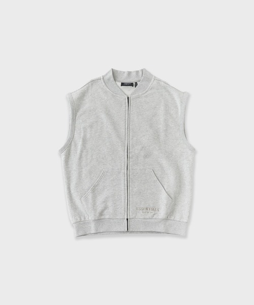 FOG ESSENTIALS(エフオージーエッセンシャルズ)の「FOG ESSENTIALS/エッセンシャルズ FULL ZIP SS SWEAT VEST ベスト(ベスト・メンズ・ライトグレー/タン・M/L/XL/S)」の2枚目の写真