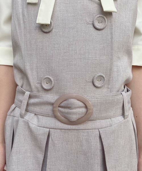 F i.n.t（フィント）の「ベルト付きローウエストジャンパースカート/ fint　フィント（ジャンパースカート・レディース・ライトグレー/ベージュ・FREE）」の21枚目の写真