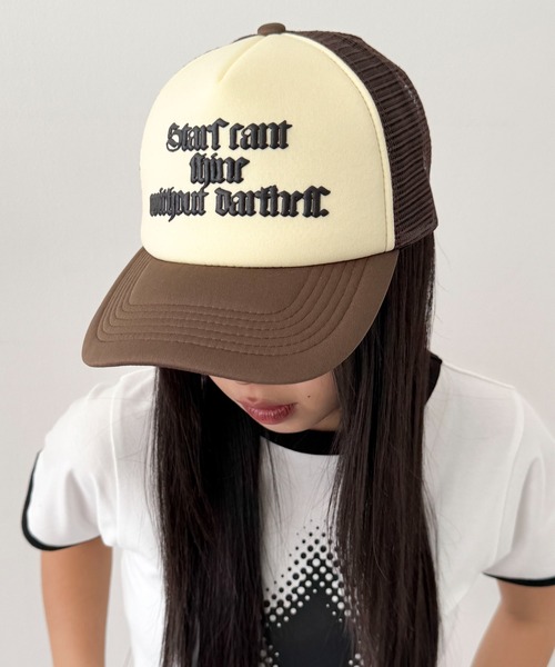 WEGO（ウィゴー）の「WEGO/オールドイングリッシュロゴメッシュキャップ（キャップ・レディース・ブラウン/ブラック・FREE）」の19枚目の写真