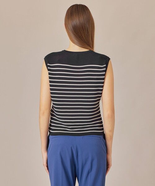 MACKINTOSH LONDON(マッキントッシュ ロンドン)の「ホールガーメントボーダープルオーバー(Tシャツ/カットソー・レディース・ネイビー/グリーン・38/40)」の6枚目の写真