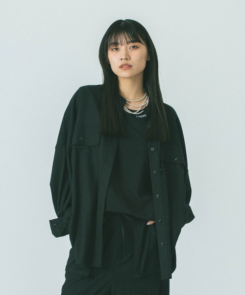 ブラウス シャツ (GENE HEAVENS)WORK POCKET BIG SHIRT レディース セール】(GENE HEAVENS)WORK POCKET BIG SHIRT（シャツ/ブラウス