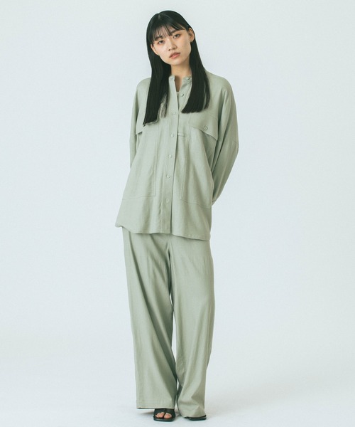 ブラウス シャツ (GENE HEAVENS)WORK POCKET BIG SHIRT レディース セール】(GENE HEAVENS)WORK POCKET BIG SHIRT（シャツ/ブラウス