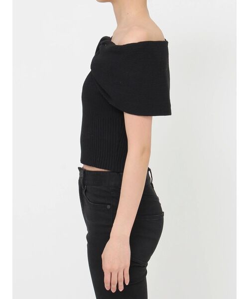 MURUA（ムルーア）の「オフショルダーツイストニット（ニット/セーター・レディース・オレンジ/ブラック・FREE）」の19枚目の写真