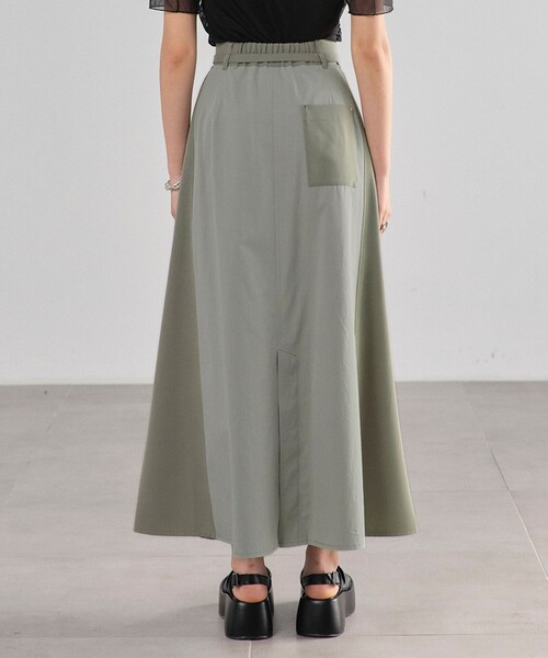 UNITED TOKYO(ユナイテッドトウキョウ)の「リメイクライクフレアスカート|ウォッシャブル/秋服(スカート・レディース・ベージュ/グリーン・1/2)」の16枚目の写真