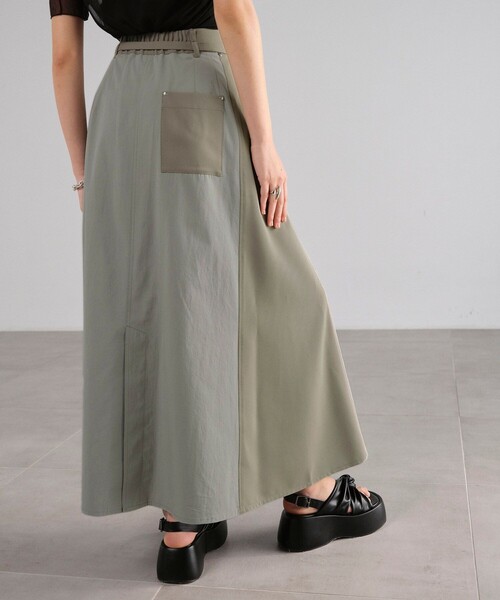 UNITED TOKYO(ユナイテッドトウキョウ)の「リメイクライクフレアスカート|ウォッシャブル/秋服(スカート・レディース・ベージュ/グリーン・1/2)」の17枚目の写真