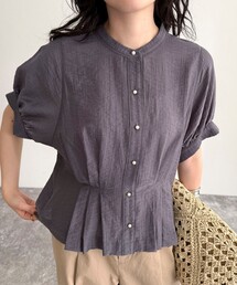 fredy emue | クロップドハーフスリーブブラウス(シャツ/ブラウス)
