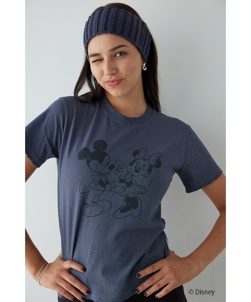 ALEXIA STAM（アリシアスタン）の「[Mickey Mouse] Print Tee /ミッキーT（Tシャツ/カットソー・レディース・ネイビー・FREE）」の2枚目の写真