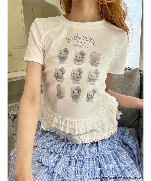 sanrio（サンリオ）の「ANGEL【HELLO KITTY】 ENCYCLOPEDIA TEE（Tシャツ/カットソー・レディース・ブルー系/ブラック系/ピンク系・FREE）」の3枚目の写真