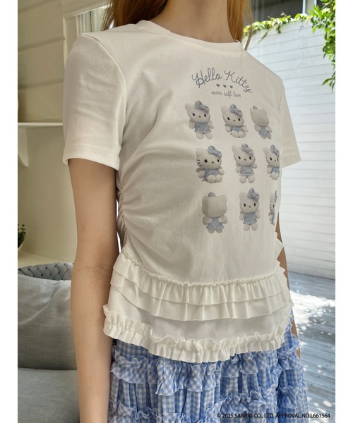 sanrio（サンリオ）の「ANGEL【HELLO KITTY】 ENCYCLOPEDIA TEE（Tシャツ/カットソー・レディース・ブルー系/ブラック系/ピンク系・FREE）」の5枚目の写真