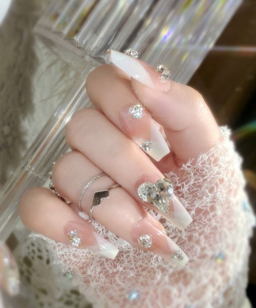 セール】簡単にネイルチップハンドネイルチップデコストーン