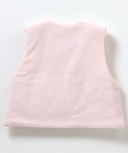 apres les cours（アプレレクール）の「パイルベビーベスト（その他ベビーウェア・キッズ・アイボリー/ピンク・70/80）」の3枚目の写真