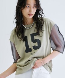 GALLEST | シアースリーブプリントTシャツ(Tシャツ/カットソー)